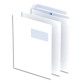 Boîte de 250 pochettes Blanches auto-adhésives 100g format C4 229x324 mm avec fenêtre 55x100 mm