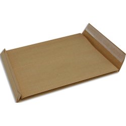 Paquet de 50 pochettes kraft armé blond auto-adhésives 120g format 24 260x330 à soufflets de 30 mm