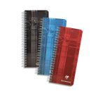 Carnet reliure intégrale 8,5x20cm 180 pages petits carreaux - Assortis
