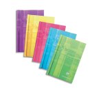 Carnet brochure rembordée rigide 7,5x12cm 128 pages petits carreaux - Assortis