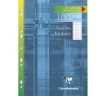 Feuillets mobiles sous étui A4 100 pages perforées petits carreaux + marge