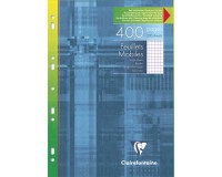 Feuillets mobiles sous étui A4 400 pages perforées petits carreaux + marge