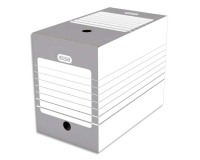 Boîte d'archives, largeur 200 mm, A4, gris / blanc