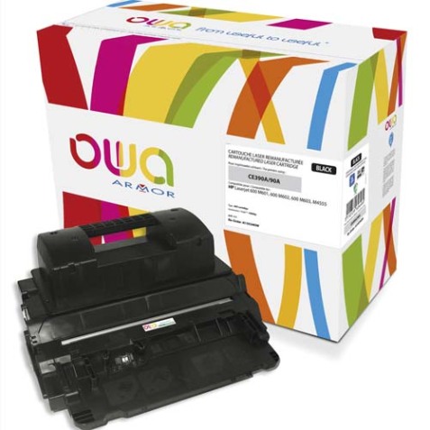 Toner remanufacturé OWA - standard - Noir - pour HP 90A