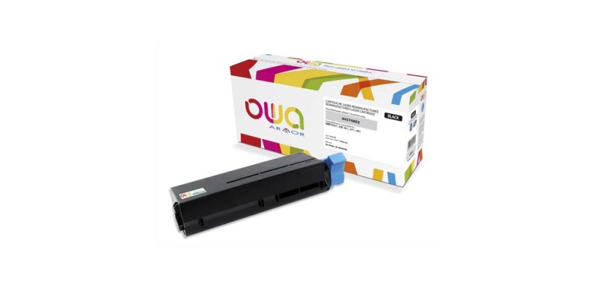 Toner remanufacturé OWA - haute capacité - Noir - pour OKI 44574802
