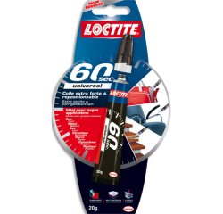 Colle gel extra forte et repositionnable Loctite 60 Secondes Universal - Tube de 20 g