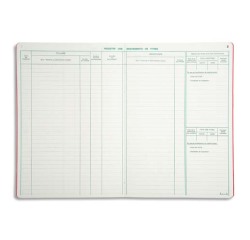 Registre piqûre des mouvements de titres Exacompta - 29,7 X 21 cm - 40 pages