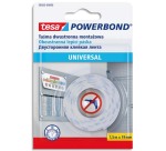 Adhésif de fixation double-face universel - Largeur 19 mm x longueur 1,5 m