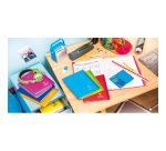 Cahier piqué Koverbook 17x22cm 96 pages grands carreaux couverture polypropylène transparent - Assortis