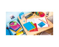 Cahier piqué Koverbook 17x22cm 96 pages grands carreaux couverture polypropylène transparent - Assortis