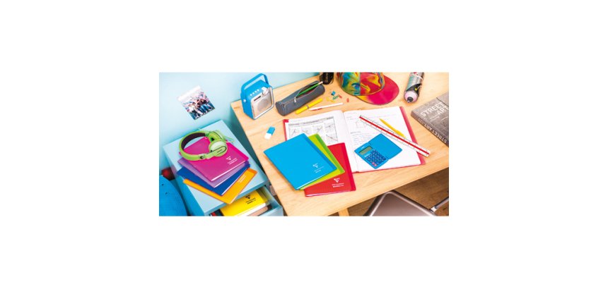 Cahier piqué Koverbook 17x22cm 96 pages grands carreaux couverture polypropylène transparent - Assortis