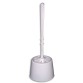 Porte-brosse et brosse WC économique en polypropylène Blanc - Diamètre 13 x Hauteur 38 cm