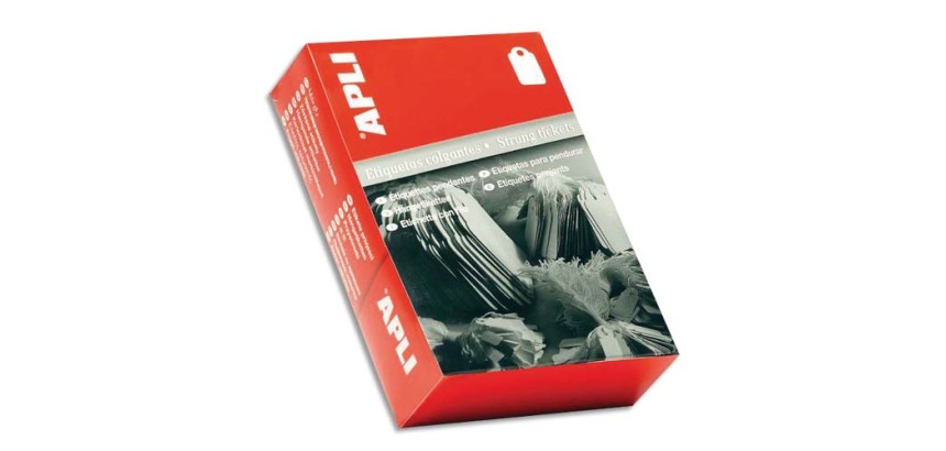 Etiquette à suspendre, dimensions: 15 x 24 mm, blanc