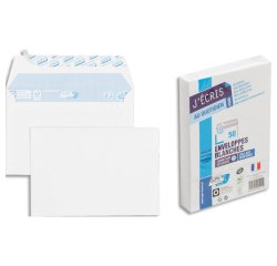 Enveloppe gpv économique vélin blanc 75g c6 114x162mm adhésive paquet 50 unités