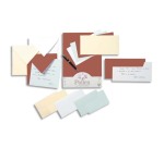 Carte correspondance clairefontaine pollen 210g/m2 110x155mm coloris blanc paquet25 feuilles