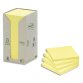 Tour 16 blocs 100 feuilles 76 X 76 mm 100 % recyclé. Coloris Jaune