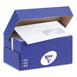 Boîte de 250 enveloppes auto-adhésives 90g DL 110x220mm fenêtre 35x100 PAP DE