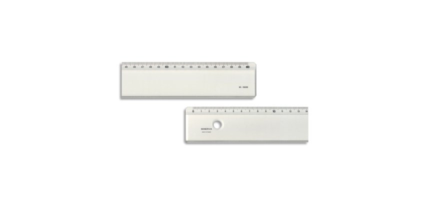 Règle plate biseau anti-tache, 600 mm