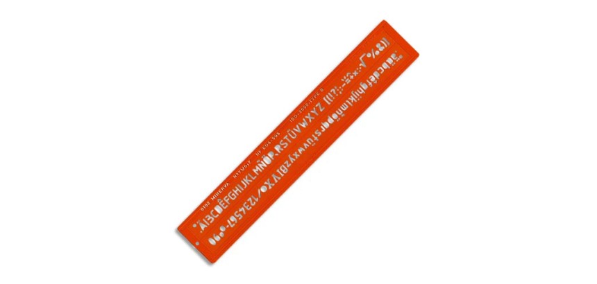 Trace-lettres minerva tracage technique 7mm orange