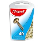 Attache parisienne maped acier laitonné 17mm boîte distributrice 40 unités