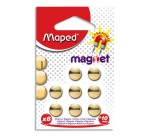 Blister de 8 aimants diamètre 10 mm coloris Or