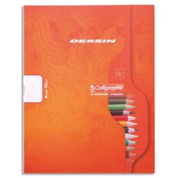 Cahier de dessin 90g 16 pages réglure unie format 17x22-7000