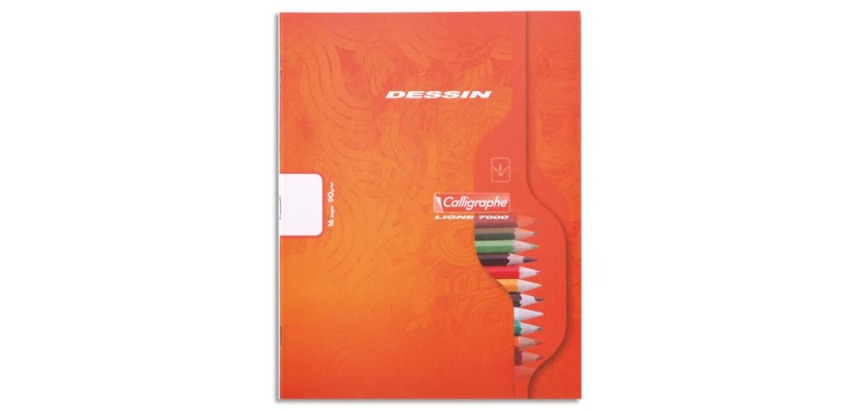 Cahier Dessin scolaire piqué 7000 17x22 cm 16 pages uni 90 g - Assortis