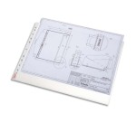 Pochettes perforées Esselte recyclées A3 paysage polypropylène 8/100e grainé - Boîte de 50