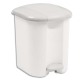 Collecteur Blanc à pédale, capacité 15 litres en platsique - Dim. : L32,2 x H39 x P31,4 cm