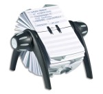 Fichier rotatif TELEINDEX flip, argent métal./ bleu