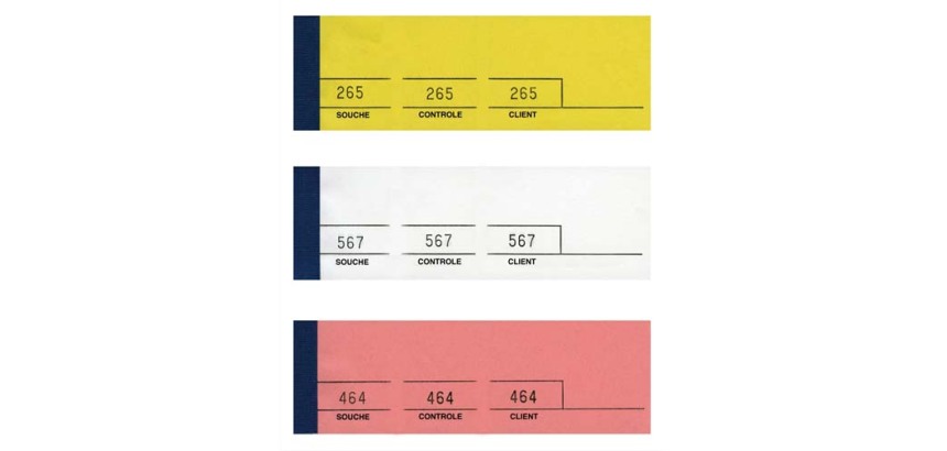 Bloc passe-partout, 50 x 150 mm, pour tombola