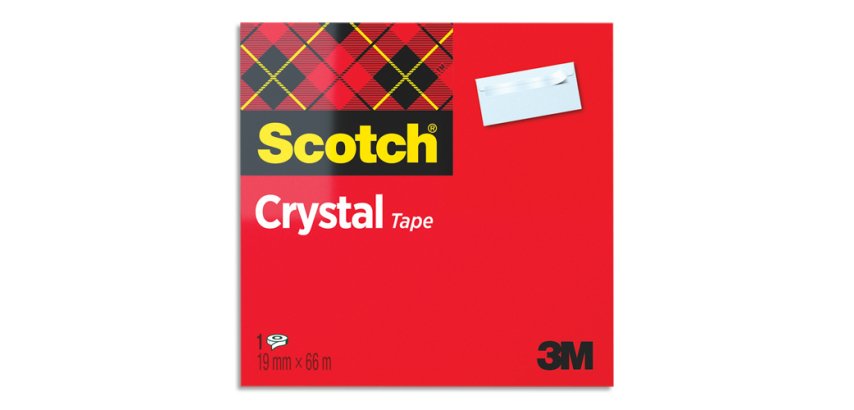 Ruban adhésif Crystal Clear 600, 19 mm x 66 m, carton