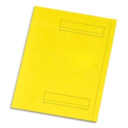 Paquet de 50 sous-dossiers imprimés en kraft 160 gr à 2 rabats. Format 24 x 32 cm. Coloris Jaune