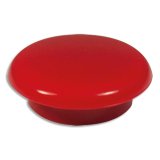 Boîte de 16 aimants 11 mm ronds. Coloris rouge