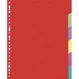 Jeu d'intercalaires 6 positions en carte recyclée 220g. Format A4. Coloris assortis