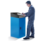 Pupitre Lista position debout, porte battante à fermeture à clé