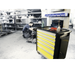 LISTA - Chariot d'atelier H 94,5 x L 83,3 x P 52,5, revêtement plastique antidérapant, protection des coins, 7 tiroirs