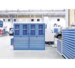 Lista - Armoire superposée à rideaux - H 105 x P 25 cm