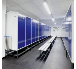 Armoire-vestiaire Lista 1 porte battante pour 2 compartiments L 30 cm - Gris clair RAL 7035