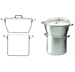 Couscoussier aluminium Classe 17,5 L Ø 28 cm