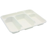 Plateau 5 compartiments biodégradable 30 x 24,5 x 4 cm - Lot de 200