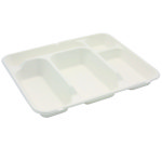 Plateau 5 compartiments biodégradable 30 x 24,5 x 4 cm - Lot de 200