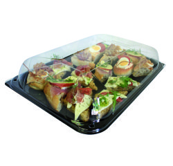 Plateau avec couvercle 35 x 24 cm - Lot de 25