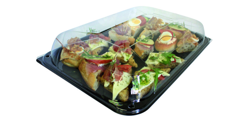 Plateau avec couvercle - Lot de 25