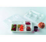 Couvercle pour plateau 5 compartiments 28,5 x 22,5 x 3 cm - Lot de 200