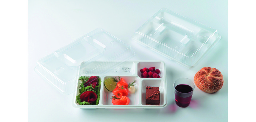 Plateau 5 compartiments - Lot de 200