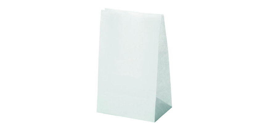 Sac U.S. kraft blanc 24 x 12 x 8 cm - Carton de 1000