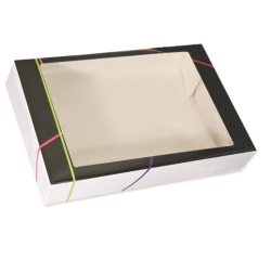Boîte traiteur prestige à fenêtre 62 x 42 x 8 cm - Lot de 25