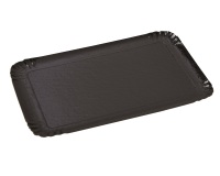 Plateau traiteur carton métallisé double face, noir et or - Lot de 100