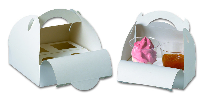 Boîte à verrines avec poignée - Lot de 50